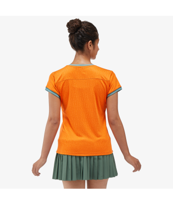 Yonex Women's Crew Neck Shirt 20758 (Bright Orange) Paris Déstockage Promo