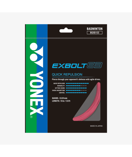 Yonex Exbolt 63 200m Badminton String (Light Pink) est présent 