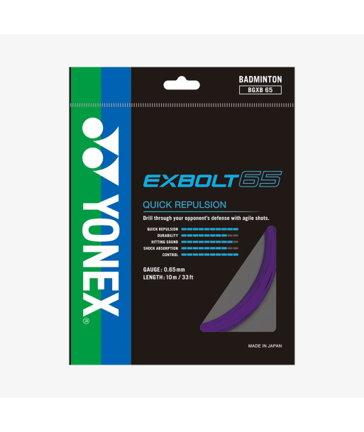 Yonex Exbolt 65 200m Badminton String (Purple) ou a consommer sur place