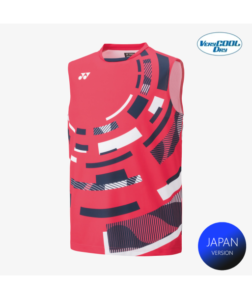 Yonex Men's Sleeveless Game Shirts 10579 (Geranium Pink) france