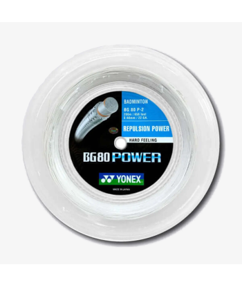 Yonex BG 80 Power 200m Badminton String (White) est présent 