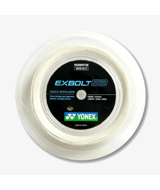 Yonex Exbolt 63 200m Badminton String (White) Jusqu'à 80% De Réduction